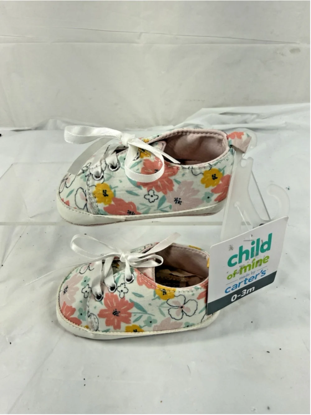 Baby Girl Size 0-3 Months Shoes With Bow Carter's Child Of Mine New
